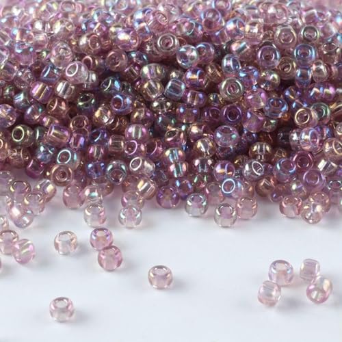 11/0 transparente Rocailles-Perlen-Zubehör, 10 g/Tube, geeignet für alle Arten von Bastelarbeiten usw. - CJ-540-2 mm von TBSKUY