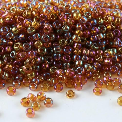 11/0 transparente Rocailles-Perlen-Zubehör, 10 g/Tube, geeignet für alle Arten von Bastelarbeiten usw. - CJ-554-2 mm von TBSKUY