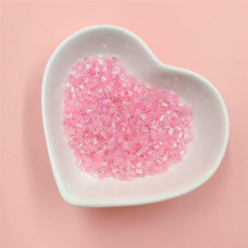12–15 g/Beutel, ca. 1000 Stück Röhrenperlen, 2 x 3,0 mm, DIY-Glasperlen zum Basteln von Schmuckzubehör, Nähen von Kleidungszubehör, Rosa 12–15 g/Beutel, ca. 1000 Stück Röhrenperlen, 2 x 3,0 mm, DIY-Glasperlen zum Basteln von Schmuckzubehör, Nähen von Kleidungszubehör, Rosa von TBSKUY