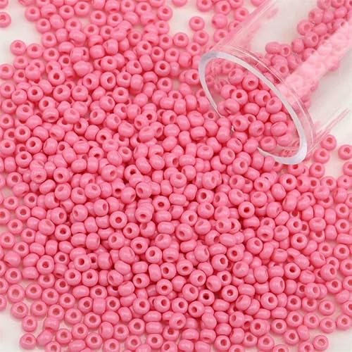 12 Gramm/Tube 2 mm Metallic-Rocailles-Perlen, japanische runde Glas-Rocailles-Perlen für DIY-Handarbeiten, Kleiderschmuck, Nähen, 1200 Stück-PZ1113-2 mm 1200 Stück-Flasche von TBSKUY