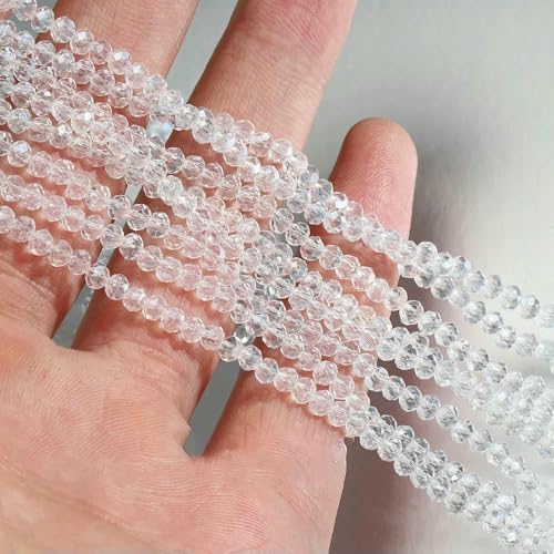 120 Stück facettierte lose runde Abstandsperlen aus Kristallglas aus Österreich, 120 Stück transparent, Durchmesser 3,6 mm 120 Stück facettierte lose runde Abstandsperlen aus Kristallglas aus Österreich, 120 Stück transparent, Durchmesser 3,6 mm von TBSKUY
