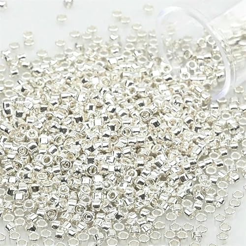 1200 Stück/Tube Metallic Rocailles Perlen Uniform 2.0 Stickerei Glas Rocailles Perlen Charms für Schmuckherstellung DIY Zubehör-PZ707-2mm 1200 Stück-Tube von TBSKUY