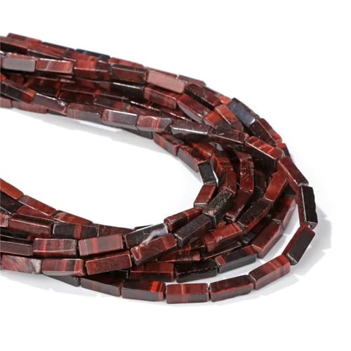 13 x 4,0 mm Naturstein-Röhrenperlen, Achate, Tigerauge, Imperial Spacer-Perlen, glatte, flache, rechteckige Röhrenperlen für die Schmuckherstellung, DIY-10. Rotes Tigerauge, 4 x 13,0 mm, ca. 28 S 13 x 4,0 mm Naturstein-Röhrenperlen, Achate, Tigerauge, Imperial Spacer-Perlen, glatte, flache, rechteckige Röhrenperlen für die Schmuckherstellung, DIY-10. Rotes Tigerauge, 4 x 13,0 mm, ca. 28 S von TBSKUY