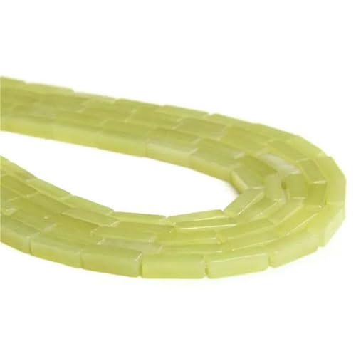 13 x 4,0 mm Naturstein-Röhrenperlen, Achate, Tigerauge, Imperial Spacer-Perlen, glatte, flache, rechteckige Röhrenperlen zur Schmuckherstellung, DIY-27. Zitronenjade, 4 x 13,0 mm, ca. 14 Stück 13 x 4,0 mm Naturstein-Röhrenperlen, Achate, Tigerauge, Imperial Spacer-Perlen, glatte, flache, rechteckige Röhrenperlen zur Schmuckherstellung, DIY-27. Zitronenjade, 4 x 13,0 mm, ca. 14 Stück von TBSKUY
