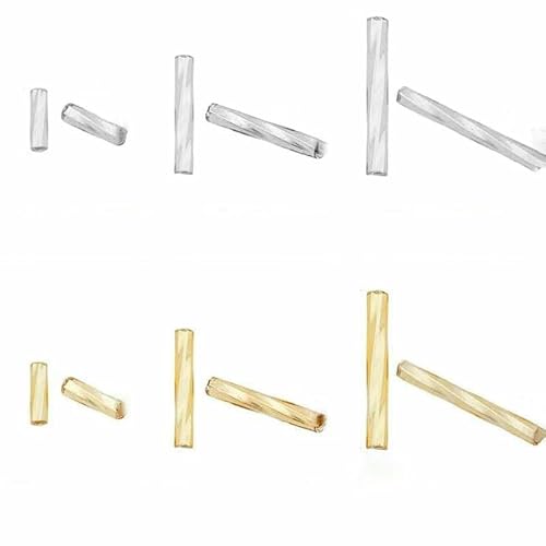 1422 Stück 6 Stil Glasperlen, golden-silber, gedreht, gebogen, Rohr-Abstandshalter, lose Glasperlen zur Schmuckherstellung, AECH05-02785 1422 Stück 6 Stil Glasperlen, golden-silber, gedreht, gebogen, Rohr-Abstandshalter, lose Glasperlen zur Schmuckherstellung, AECH05-02785 von TBSKUY