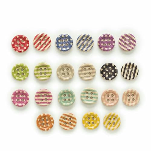 15 mm, 50 Stück, 2 Löcher, gemischte Streifen, Punkte, niedliche runde Holzknöpfe, Kleidung, Holzhandwerk, Dekor, Nähen, Scrapbooking – Standard 15 mm, 50 Stück, 2 Löcher, gemischte Streifen, Punkte, niedliche runde Holzknöpfe, Kleidung, Holzhandwerk, Dekor, Nähen, Scrapbooking – Standard von TBSKUY