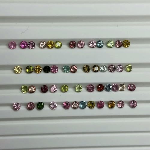 150 Stück, 1 Beutel, A-Qualität, 0,8–3,0 mm, Originalstein, 100% natürlicher Turmalin, loser Edelstein, 150 Stück 1,9 mm von TBSKUY