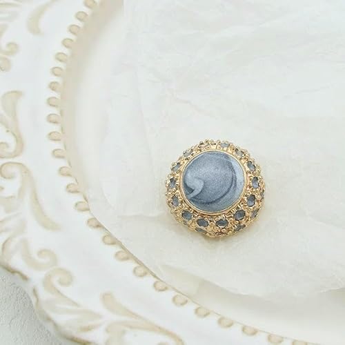 18/20/25 mm Vintage-Metallknöpfe mit goldenen Perlen für Damen, Anzug, Mantel, Handarbeit, Pullover, Kleid, Kleidung im Palaststil, Nähdekor, Blau, 40L, 25,0 mm, 1 Stück 18/20/25 mm Vintage-Metallknöpfe mit goldenen Perlen für Damen, Anzug, Mantel, Handarbeit, Pullover, Kleid, Kleidung im Palaststil, Nähdekor, Blau, 40L, 25,0 mm, 1 Stück von TBSKUY