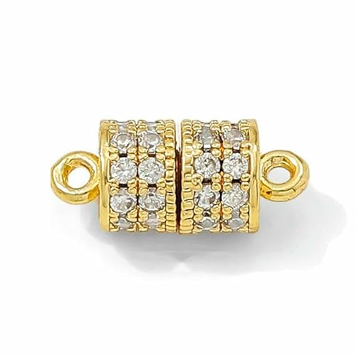 18 Karat vergoldeter Kugel-Magnetverschluss für Armbänder, Magnetverschlüsse, Halskettenverschlüsse, Verbinder, DIY-Schmuckherstellungszubehör-18 Karat vergoldet_a-1 Stück von TBSKUY