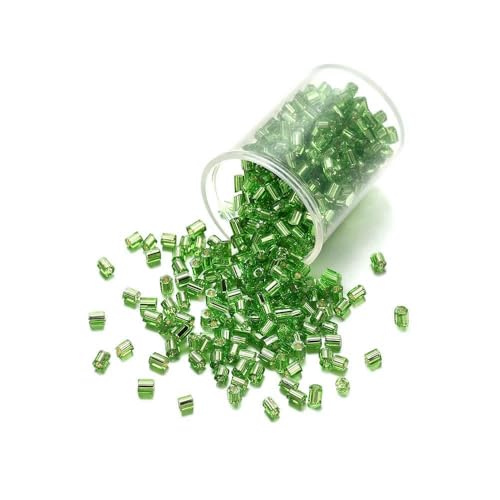 1800 Stück/Los, Loch 1 mm, tschechische zylindrische Rocailles-Perlen, Nadelperlen, sechseckig, lose Glasperlen für DIY-Armband, Halskette, Schmuckherstellung, grün, 2 mm x Loch 1 mm 1800 Stück/Los, Loch 1 mm, tschechische zylindrische Rocailles-Perlen, Nadelperlen, sechseckig, lose Glasperlen für DIY-Armband, Halskette, Schmuckherstellung, grün, 2 mm x Loch 1 mm von TBSKUY