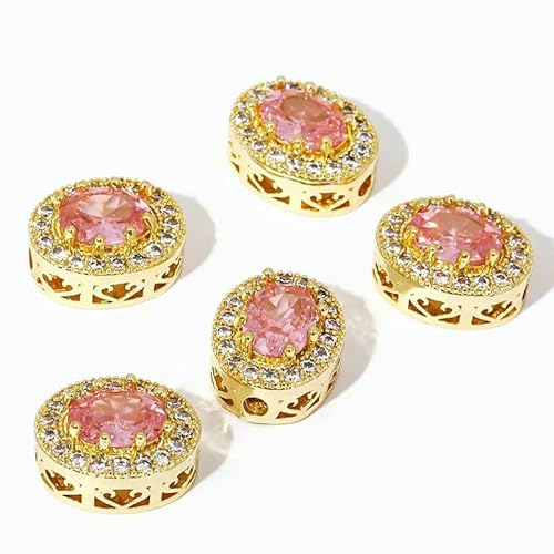 18K vergoldete Messing Zirkon Oval Krone Spacer Perlen,Trenner für Armband,DIY Schmuckherstellung Halskette Ohrringe Zubehör-18k vergoldet-2 Stück 18K vergoldete Messing Zirkon Oval Krone Spacer Perlen,Trenner für Armband,DIY Schmuckherstellung Halskette Ohrringe Zubehör-18k vergoldet-2 Stück von TBSKUY