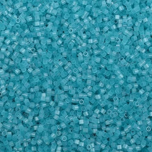 2,0 mm kleine Glasperlen in japanischer Jadefarbe, 1400 Stück, durchscheinende, gleichmäßige kleine Perlen für französische Stickereien, DIY-Schmuckherstellung-S1621-2,0 mm, 1400 S von TBSKUY