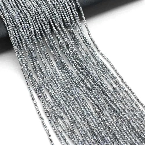 2/3,0 mm runde facettierte Naturstein-Kristallfarben-plattierte lose Perlen für die Schmuckherstellung, Zubehör für DIY-Halsketten und Armbänder, B-2 mm von TBSKUY