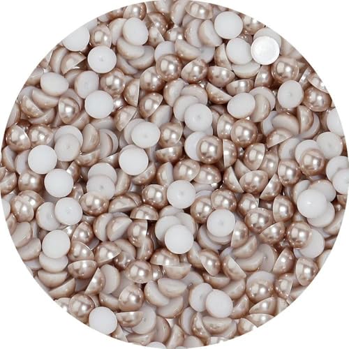 2/3/4/5/6/8/10 mm, 50–1200 Stück/Beutel, elfenbeinfarben/weiß, mehrfarbig, Kunstperle, halbrund, flache Rückseite, für die Herstellung von DIY-Ornamenten, Hellbraun, 12 mm, 50 Stück 2/3/4/5/6/8/10 mm, 50–1200 Stück/Beutel, elfenbeinfarben/weiß, mehrfarbig, Kunstperle, halbrund, flache Rückseite, für die Herstellung von DIY-Ornamenten, Hellbraun, 12 mm, 50 Stück von TBSKUY
