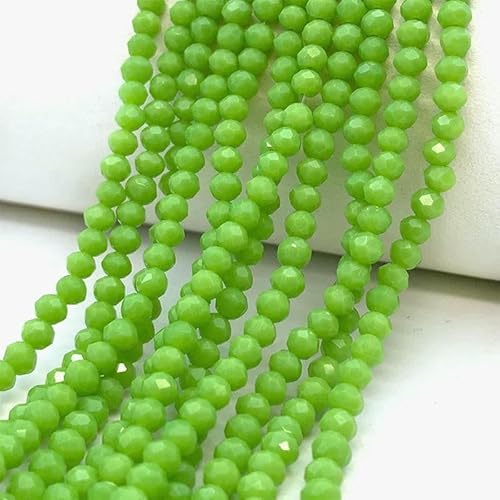 2/3/4/6/8 mm facettierte Kristallperlen, Großpackung – Glas für DIY-Armbänder, Haarnadel, lose Abstandsperlen zur Schmuckherstellung – DC194 – 3,0 mm (115–125 Stück) von TBSKUY