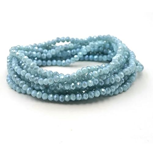 2/3/4/6/8 mm facettierte Kristallperlen, Großpackung – Glas für DIY-Armbänder, Haarnadeln, lose Abstandsperlen zur Schmuckherstellung – DC252 – 3,0 mm (115–125 Stück) von TBSKUY
