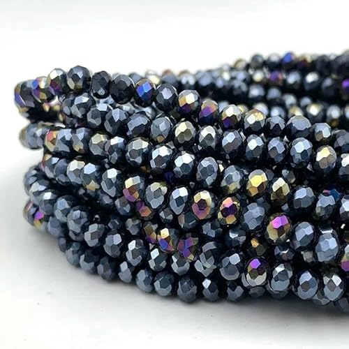 2/3/4/6/8 mm facettierte Kristallperlen, Großpackung – Glas für DIY-Armbänder, Haarnadeln, lose Abstandsperlen zur Schmuckherstellung – DC44 – 6 mm (80–90 Stück) von TBSKUY