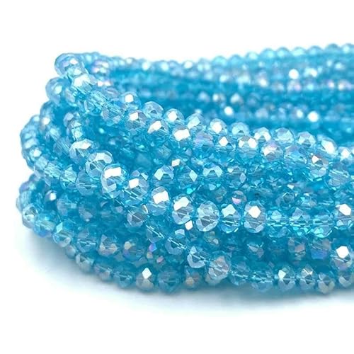 2/3/4/6/8 mm facettierte Kristallperlen, Großpackung – Glas für DIY-Armbänder, Haarnadeln, lose Abstandsperlen zur Schmuckherstellung – DC66 – 6 mm (80–90 Stück) von TBSKUY
