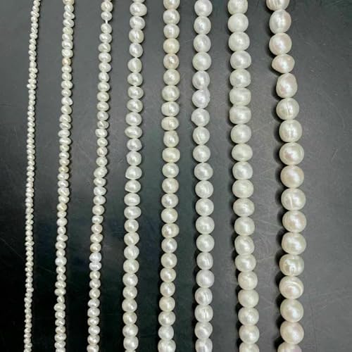 2–12 mm große natürliche Süßwasserperlen, fast runde weiße lose Perlen, verkauft pro ca. 15 Zoll Strang, für die Schmuckherstellung von Frauen, 담수진주-Weiß A-11–12 mm, 1 Strang 2–12 mm große natürliche Süßwasserperlen, fast runde weiße lose Perlen, verkauft pro ca. 15 Zoll Strang, für die Schmuckherstellung von Frauen, 담수진주-Weiß A-11–12 mm, 1 Strang von TBSKUY