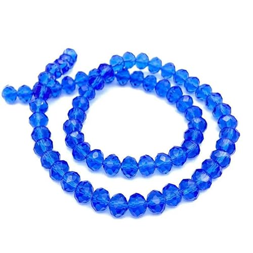 2 3 4 6 8 mm facettierte Kristallperlen, lose Abstandshalter, Glasperlen zur Schmuckherstellung, DIY-Ohrring-Armbänder, Zubehör-c22-6 mm, ca. 90 Stück von TBSKUY