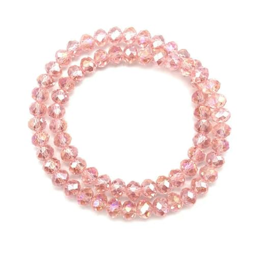 2 3 4 6 8 mm österreichische facettierte Glaskristallperlen zur Schmuckherstellung, lose Abstandshalter-Rondellperlen für Armbänder, Ohrringe, Zubehör – C49ab Pink – 6 mm, ca. 90 Stüc 2 3 4 6 8 mm österreichische facettierte Glaskristallperlen zur Schmuckherstellung, lose Abstandshalter-Rondellperlen für Armbänder, Ohrringe, Zubehör – C49ab Pink – 6 mm, ca. 90 Stüc von TBSKUY