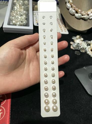 2 Stück/Los Natürliche Süßwasserperle Perfekte runde Makel Lose Perlen Perlen für DIY Schmuck Anhänger 2mm-8mm-Weiß 5A-2-3,0mm 2 Stück von TBSKUY