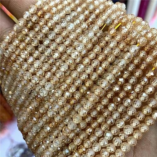2 mm, 3,0 mm, 4,0 mm, facettierte Naturstein-Quarz-Kristallperlen, runde Zirkonia-Aquamarin-Perlen für DIY-Schmuckherstellung, 38,1 cm Strang, Champagner-Zirkon, 2 mm, ca. 175 Perlen 2 mm, 3,0 mm, 4,0 mm, facettierte Naturstein-Quarz-Kristallperlen, runde Zirkonia-Aquamarin-Perlen für DIY-Schmuckherstellung, 38,1 cm Strang, Champagner-Zirkon, 2 mm, ca. 175 Perlen von TBSKUY