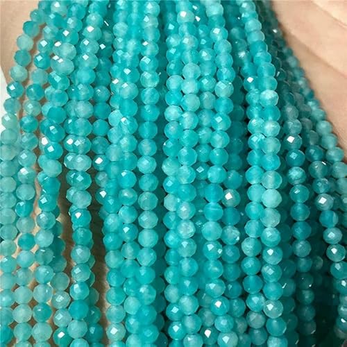 2 mm, 3,0 mm, 4,0 mm, facettierte Naturstein-Quarz-Kristallperlen, runde Zirkonia-Aquamarin-Perlen für DIY-Schmuckherstellung, 38,1 cm Strang, blauer Amazonit, 2 mm, ca. 175 Perlen 2 mm, 3,0 mm, 4,0 mm, facettierte Naturstein-Quarz-Kristallperlen, runde Zirkonia-Aquamarin-Perlen für DIY-Schmuckherstellung, 38,1 cm Strang, blauer Amazonit, 2 mm, ca. 175 Perlen von TBSKUY