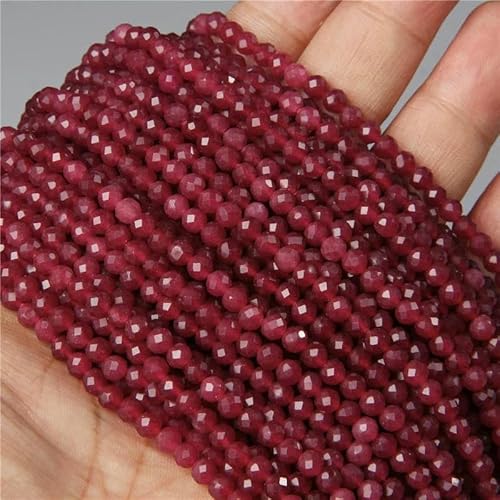 2 mm, 3,0 mm, 4,0 mm, facettierte Naturstein-Quarz-Kristallperlen, runde Zirkonia-Aquamarin-Perlen für DIY-Schmuckherstellung, 38,1 cm Strang, roter Chalcedon, 2 mm, ca. 175 Perlen 2 mm, 3,0 mm, 4,0 mm, facettierte Naturstein-Quarz-Kristallperlen, runde Zirkonia-Aquamarin-Perlen für DIY-Schmuckherstellung, 38,1 cm Strang, roter Chalcedon, 2 mm, ca. 175 Perlen von TBSKUY