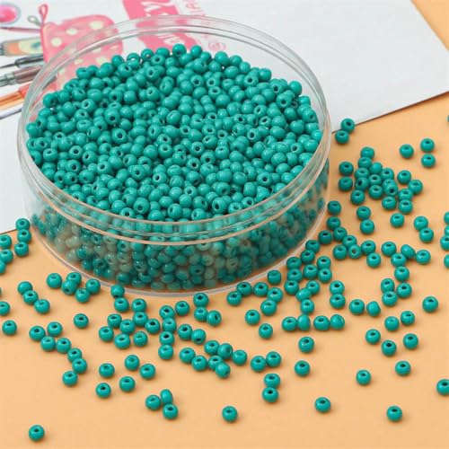 2 mm, 3,0 mm matte Glasperlen in Makronenfarbe, runde Abstandsperlen, Zubehör für die Herstellung handgefertigter Schmuckstücke zum Selbermachen, 0,8 Lochdurchmesser - GBL-2 MM, ca. 660 Stück von TBSKUY