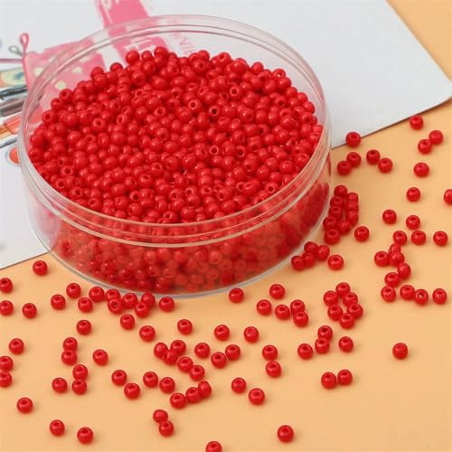 2 mm, 3,0 mm matte Glasperlen in Makronenfarbe, runde Abstandsperlen, Zubehör für die Herstellung handgefertigter Schmuckstücke zum Selbermachen, 0,8 Lochdurchmesser-RD-3,0 mm, ca. 220 Stück von TBSKUY