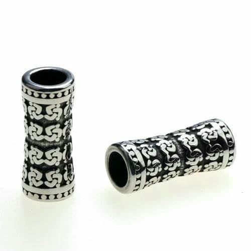 2 teile/los Edelstahl Rohr Perlen 6mm Tibetischen silber Lederband DIY Armband/halskette Slider DIY Schmuck Zeug fr-BQGHK 002 2 stücke von TBSKUY