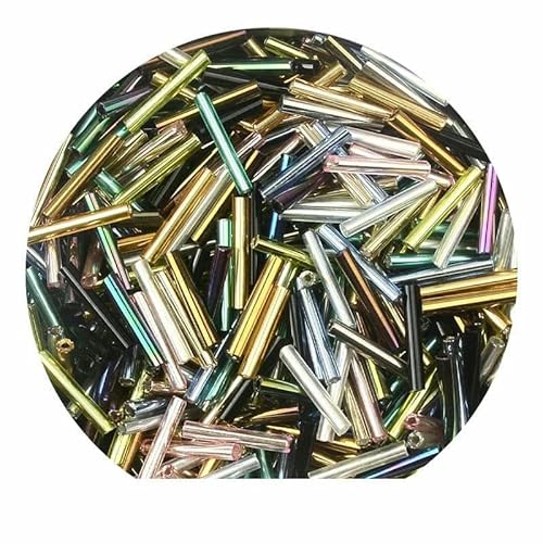 2 x 12 mm lange gefütterte Röhrenperlen, tschechische Glasperlen, Abstandshalterperlen für Schmuckherstellung, DIY, österreichischer Kristall – 5L18 – ca. 200 Stück, 12,5 g 2 x 12 mm lange gefütterte Röhrenperlen, tschechische Glasperlen, Abstandshalterperlen für Schmuckherstellung, DIY, österreichischer Kristall – 5L18 – ca. 200 Stück, 12,5 g von TBSKUY