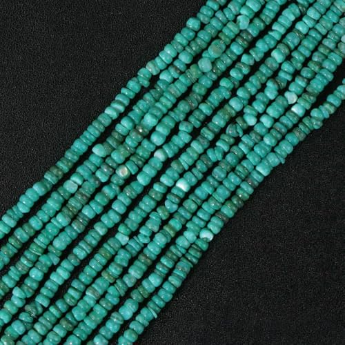 2 x 4,0 mm natürliche Muschelperlen, mehrfarbige Rondellperlen, gefärbte Perlmuttmuschel, lose Abstandsperlen zur Schmuckherstellung – 45 (3–4,0 mm x 1–2 mm), ca. 18–20 cm von TBSKUY