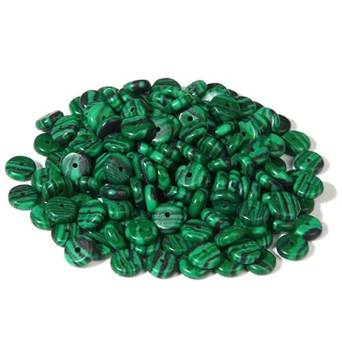 2 x 6 mm Naturstein-Abstandsperlen, Achate, Tigerauge, Jade, Heishi, flache Clips, lose Perlen für Schmuck, DIY, Armband, Halskette, Nr. 22, Malachit, 2 x 6 mm, ca. 80 Stück 2 x 6 mm Naturstein-Abstandsperlen, Achate, Tigerauge, Jade, Heishi, flache Clips, lose Perlen für Schmuck, DIY, Armband, Halskette, Nr. 22, Malachit, 2 x 6 mm, ca. 80 Stück von TBSKUY
