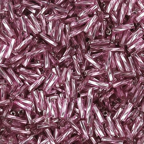 2 x 6 mm Röhrenperlen, gedrehte Glasperlen, spiralförmige Rocailles-Perlen für DIY-Armbänder, Schmuck, Kleiderherstellung, Kleidungsstücke, Zubehör, Pink, 2 x 6 mm, 212 Stück 2 x 6 mm Röhrenperlen, gedrehte Glasperlen, spiralförmige Rocailles-Perlen für DIY-Armbänder, Schmuck, Kleiderherstellung, Kleidungsstücke, Zubehör, Pink, 2 x 6 mm, 212 Stück von TBSKUY