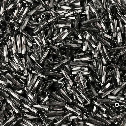 2 x 6 mm Röhrenperlen, gedrehte Glasperlen, spiralförmige Rocailles-Perlen für DIY-Armbänder, Schmuck, Kleiderherstellung, Kleidungsstücke, Zubehör – Dunkelsilber – 2 x 6 mm, 1060 Stück 2 x 6 mm Röhrenperlen, gedrehte Glasperlen, spiralförmige Rocailles-Perlen für DIY-Armbänder, Schmuck, Kleiderherstellung, Kleidungsstücke, Zubehör – Dunkelsilber – 2 x 6 mm, 1060 Stück von TBSKUY