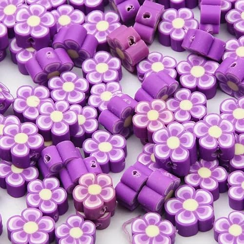 20/50/100 Stück lila Sonnenblumen-Tiere, Lächeln-Perlen, runde Herzform, Polymer-Ton-Perlen zur Schmuckherstellung, DIY-Armband, Schlüsselanhänger, 10–50 Stück 20/50/100 Stück lila Sonnenblumen-Tiere, Lächeln-Perlen, runde Herzform, Polymer-Ton-Perlen zur Schmuckherstellung, DIY-Armband, Schlüsselanhänger, 10–50 Stück von TBSKUY