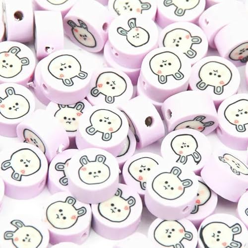 20/50/100 Stück lila Sonnenblumen-Tiere, Lächeln-Perlen, runde Herzform, Polymer-Ton-Perlen zur Schmuckherstellung, DIY-Armband, Schlüsselanhänger, 11–100 Stück 20/50/100 Stück lila Sonnenblumen-Tiere, Lächeln-Perlen, runde Herzform, Polymer-Ton-Perlen zur Schmuckherstellung, DIY-Armband, Schlüsselanhänger, 11–100 Stück von TBSKUY