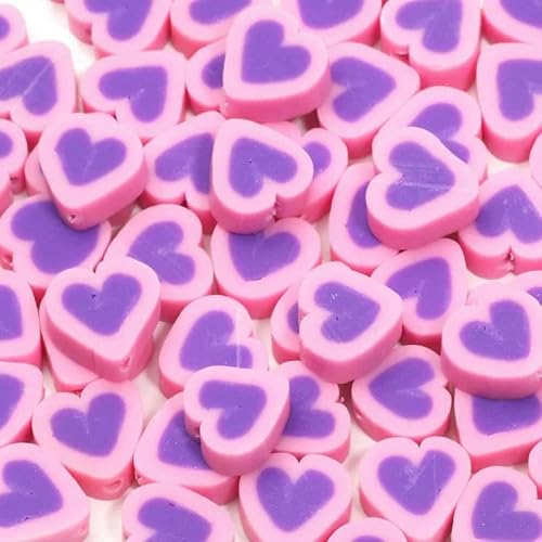 20/50/100 Stück lila Sonnenblumen-Tiere, Lächeln-Perlen, runde Herzform, Polymer-Ton-Perlen zur Schmuckherstellung, DIY-Armband, Schlüsselanhänger, 14–20 Stück 20/50/100 Stück lila Sonnenblumen-Tiere, Lächeln-Perlen, runde Herzform, Polymer-Ton-Perlen zur Schmuckherstellung, DIY-Armband, Schlüsselanhänger, 14–20 Stück von TBSKUY