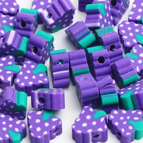20/50/100 Stück lila Sonnenblumen-Tiere, Lächeln-Perlen, runde Herzform, Polymer-Ton-Perlen zur Schmuckherstellung, DIY-Armband, Schlüsselanhänger, 2–50 Stück 20/50/100 Stück lila Sonnenblumen-Tiere, Lächeln-Perlen, runde Herzform, Polymer-Ton-Perlen zur Schmuckherstellung, DIY-Armband, Schlüsselanhänger, 2–50 Stück von TBSKUY
