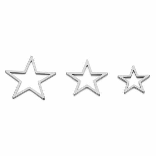20/50 Stück Edelstahl-Anhänger mit Stern-Verbindern für DIY-Schmuck, Armbänder, Halsketten, Ohrringe, Zubehör – Stahl 50 Stück – 14,0 mm 20/50 Stück Edelstahl-Anhänger mit Stern-Verbindern für DIY-Schmuck, Armbänder, Halsketten, Ohrringe, Zubehör – Stahl 50 Stück – 14,0 mm von TBSKUY