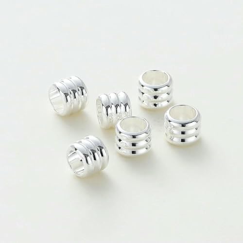 20 30 50 Stück/Los 14 Karat 18 Karat vergoldete Zylinder-Charm-Metallperlen, lose Abstandsperlen für Armbänder, DIY-Schmuckherstellung, Zubehör, Silber, 4,0 mm, Loch 3 x 30 Stück 20 30 50 Stück/Los 14 Karat 18 Karat vergoldete Zylinder-Charm-Metallperlen, lose Abstandsperlen für Armbänder, DIY-Schmuckherstellung, Zubehör, Silber, 4,0 mm, Loch 3 x 30 Stück von TBSKUY