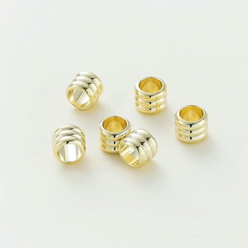 20 30 50 Stück/Los 14 Karat 18 Karat vergoldete Zylinder-Charm-Metallperlen, lose Abstandsperlen für Armbänder, DIY-Schmuckherstellung, Zubehör – 14 Karat Gold – 4,0 mm Loch 3 x 30 Stück 20 30 50 Stück/Los 14 Karat 18 Karat vergoldete Zylinder-Charm-Metallperlen, lose Abstandsperlen für Armbänder, DIY-Schmuckherstellung, Zubehör – 14 Karat Gold – 4,0 mm Loch 3 x 30 Stück von TBSKUY