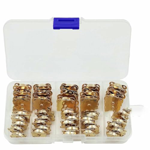 20 Sätze/Los 10 mm - 18 mm Metall-Geldbörsenknöpfe, Magnetschnalle, Druckknöpfe, Taschen, Nähen, Kleidungszubehör, Materialien, Schnalle mit Box, Gold, 14,0 mm von TBSKUY