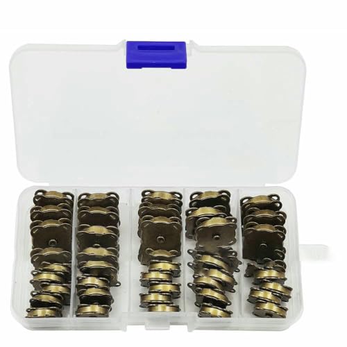 20 Sätze/Los 10 mm - 18 mm Metall-Geldbörsenknöpfe, Magnetschnalle, Druckknöpfe, Taschen, Nähen, Kleidungszubehör, Materialien, Schnalle mit Box, Kupfer, 18 mm von TBSKUY