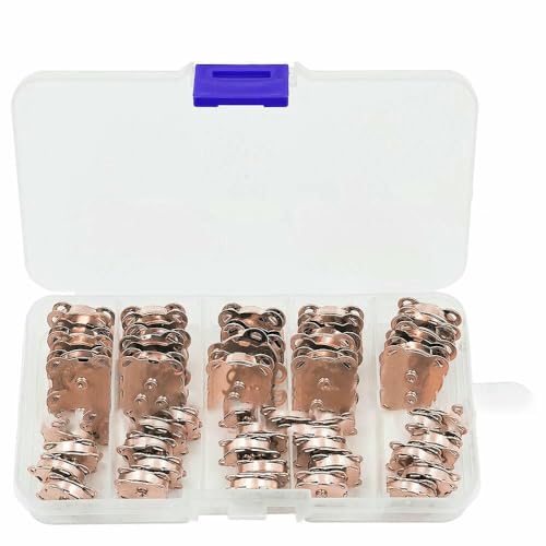 20 Sätze/Los 10 mm - 18 mm Metall-Geldbörsenknöpfe Magnetschnalle Druckknöpfe Taschen Nähen Kleidungszubehör Materialien Schnalle mit Box-Roségold-10 mm von TBSKUY