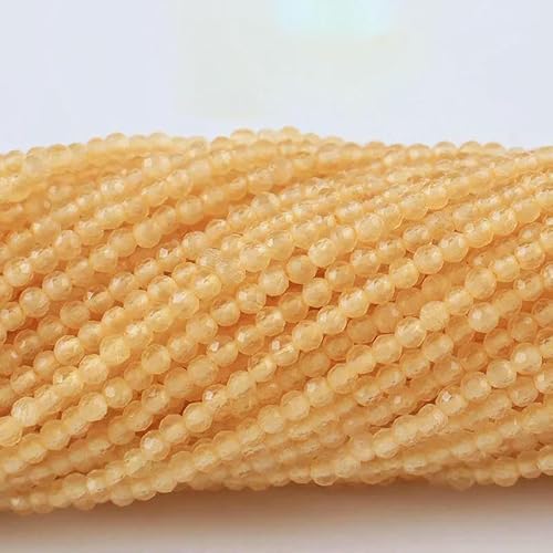 20 Stränge Katzenaugen-Kristallperlen, facettierte lose Glasperlen zur Schmuckherstellung, Armbänder, Halsketten, Ohrringe, L. Löwenzahngelb, 2 mm (3800 Stück) von TBSKUY