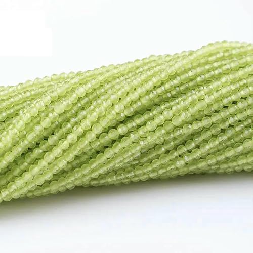 20 Stränge Katzenaugen-Kristallperlen, facettierte lose Glasperlen zur Schmuckherstellung, Armbänder, Halsketten, Ohrringe, Limettengrün, 2 mm (3800 Stück) von TBSKUY