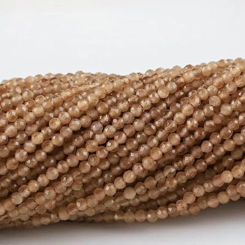 20 Stränge Katzenaugen-Kristallperlen, facettierte lose Glasperlen zur Schmuckherstellung, Armbänder, Halsketten, Ohrringe, Mokkabraun, 2 mm (3800 Stück) von TBSKUY